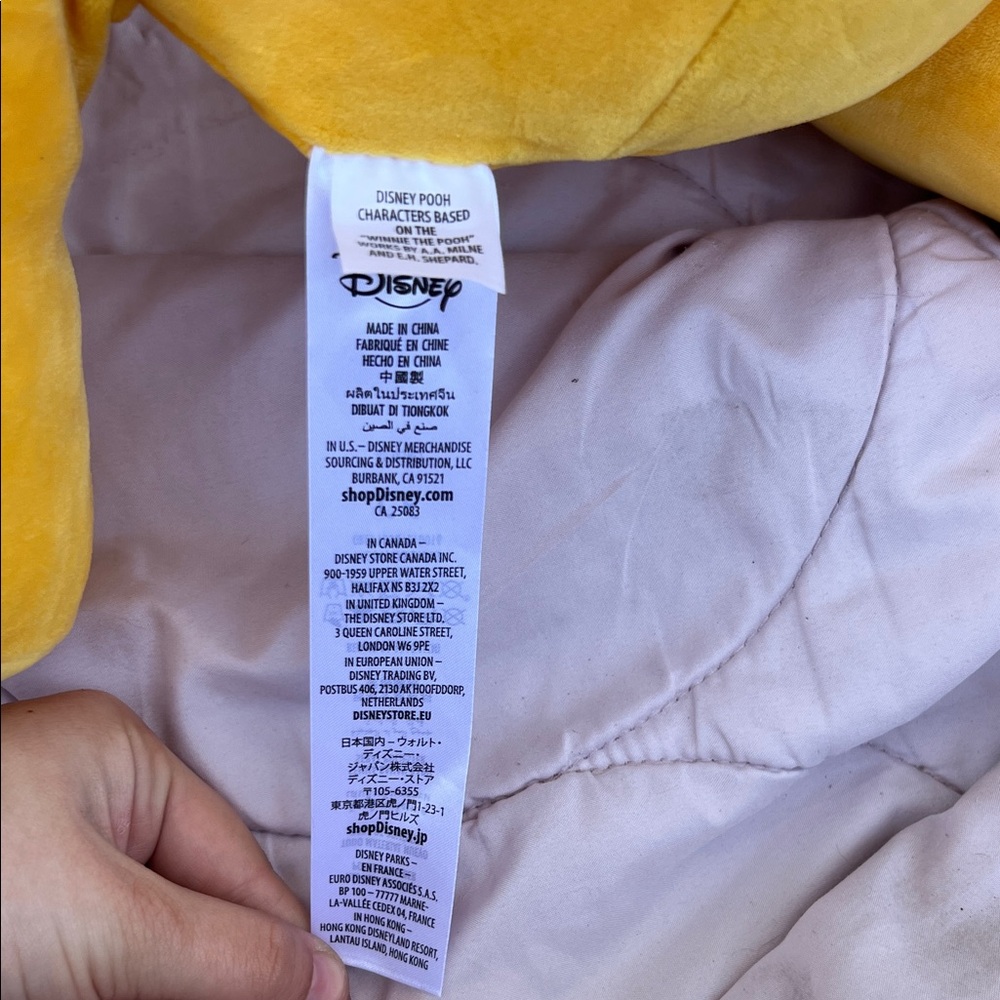 #60 Disney Cuddleez Winnie the Pooh Yellow Plush - Picture 7 of 7